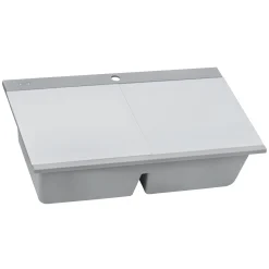 Sale 34" epiGranite Topmount Workstation Ledge Granite Composite Kitchen Sink Drop-In / Top Mount Sinks|Double Bowl Sinks