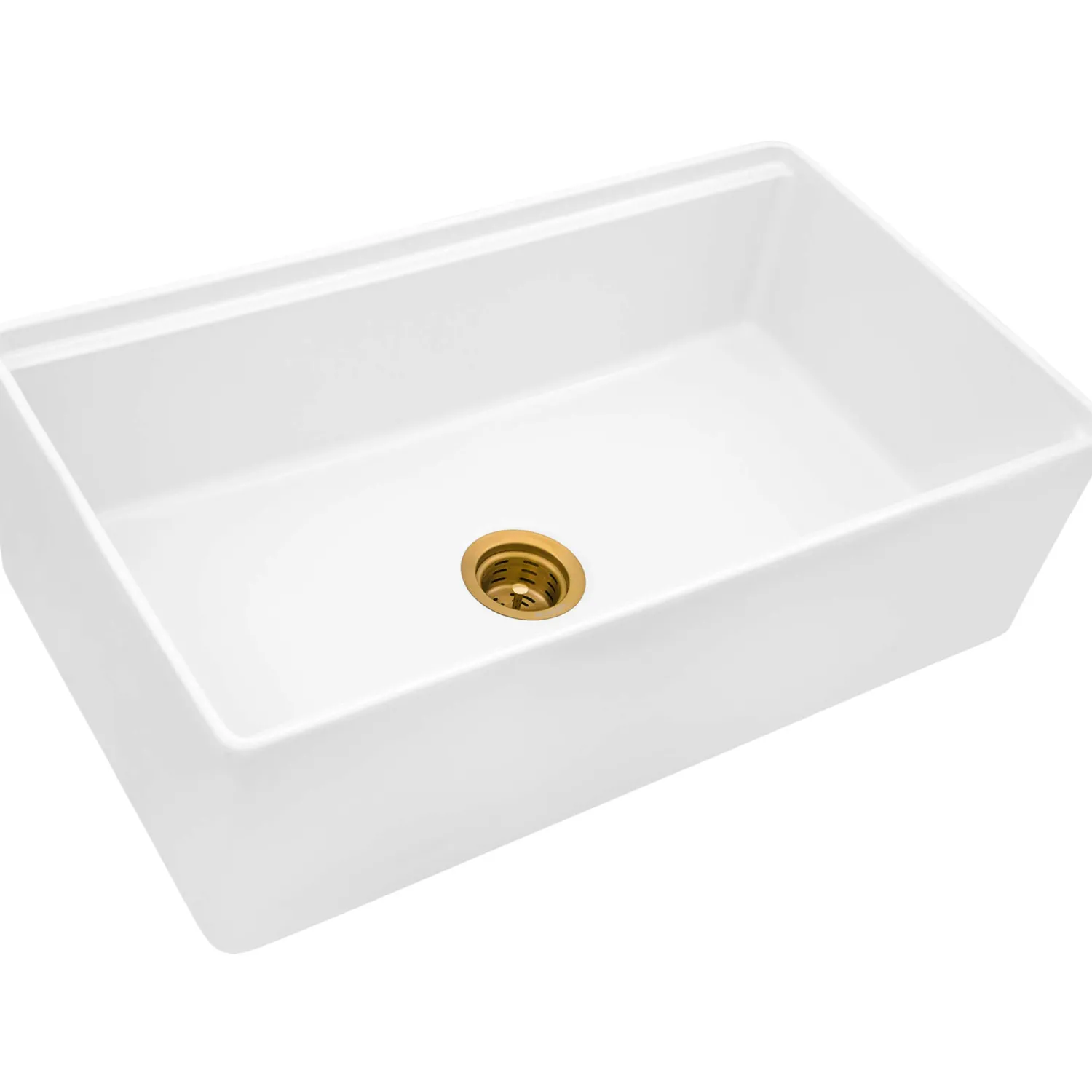 Clearance Extended Garbage Disposal Flange Basket and Stopper in Brushed Gold Sink Drains, Disposer Flanges & Air Gaps|Garbage Disposals & Parts