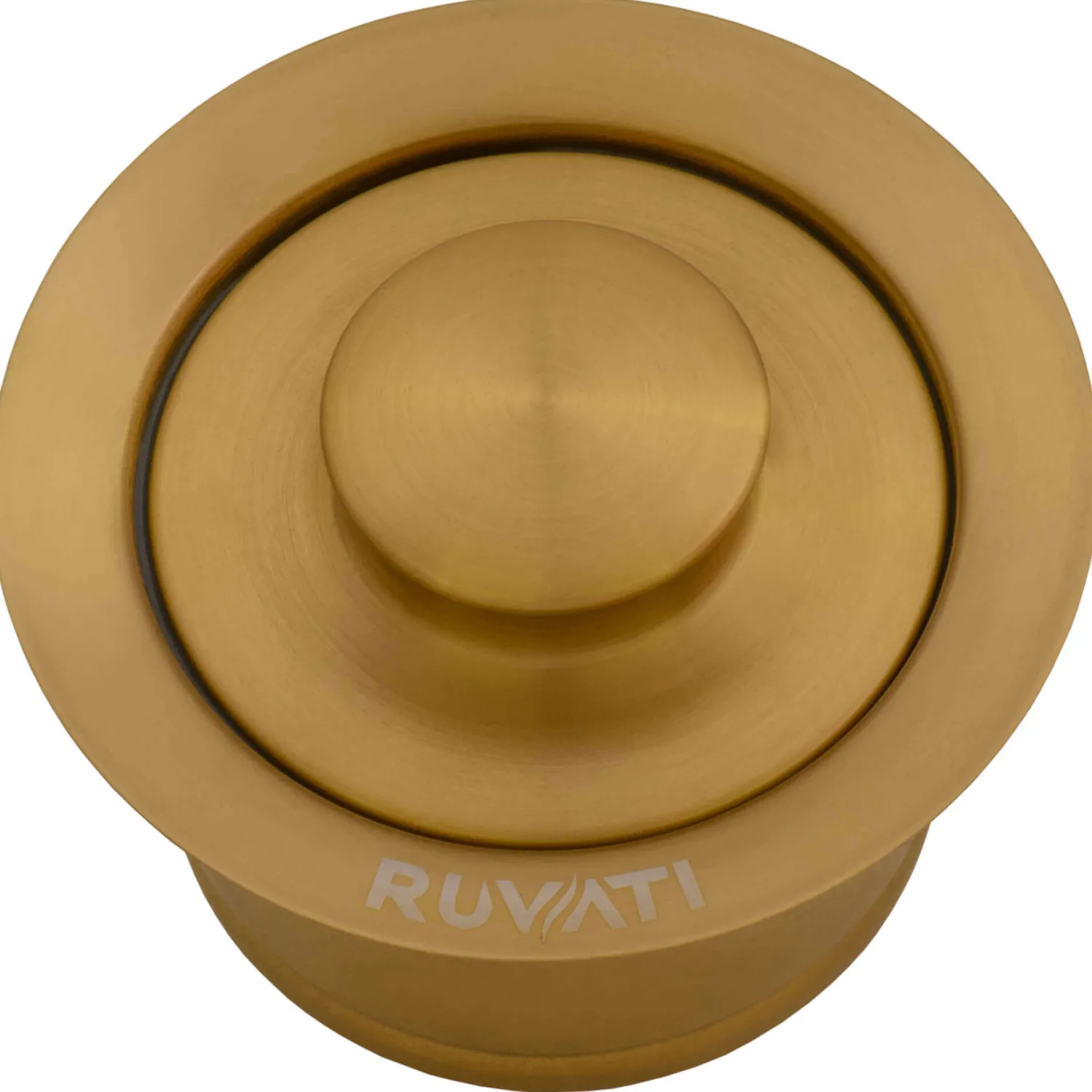 Clearance Extended Garbage Disposal Flange Basket and Stopper in Brushed Gold Sink Drains, Disposer Flanges & Air Gaps|Garbage Disposals & Parts