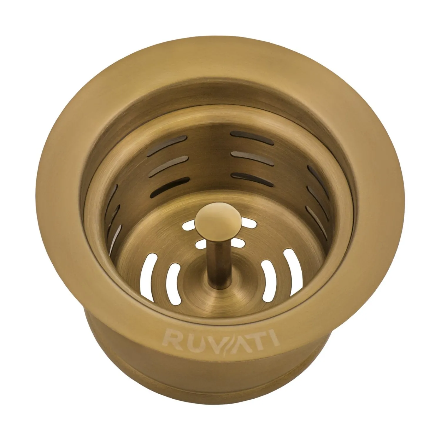 Hot Extended Garbage Disposal Flange with Deep Basket Strainer in PVD Sink Drains, Disposer Flanges & Air Gaps|Gunmetal, Brass, & Gold