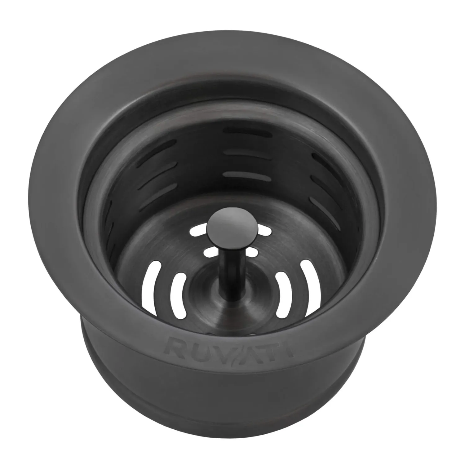 Hot Extended Garbage Disposal Flange with Deep Basket Strainer in PVD Sink Drains, Disposer Flanges & Air Gaps|Gunmetal, Brass, & Gold