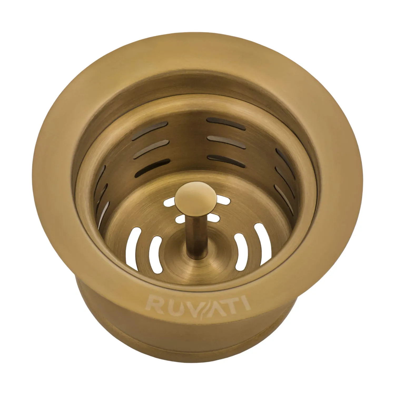Hot Extended Garbage Disposal Flange with Deep Basket Strainer in PVD Sink Drains, Disposer Flanges & Air Gaps|Gunmetal, Brass, & Gold