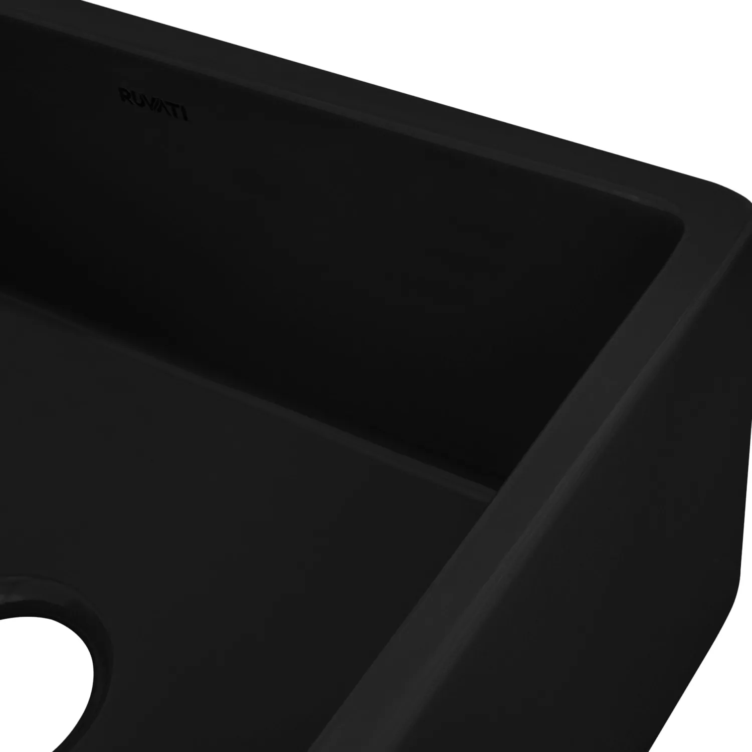 New 23" Fireclay Farmhouse Kitchen Laundry Utility Sink Single Bowl Gloss Black Single Bowl Sinks|Apron Front / Farmhouse Sinks