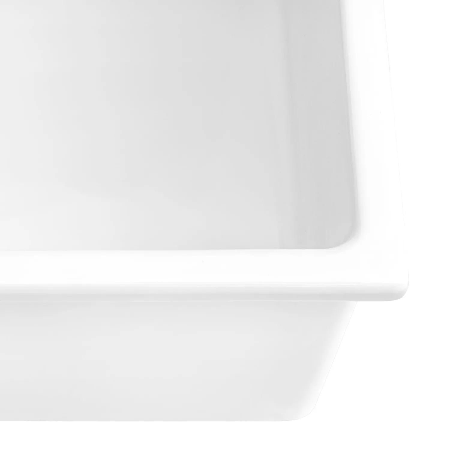 Clearance 30" Fireclay Undermount / Topmount Single Bowl Kitchen Sink in White Single Bowl Sinks|Undermount Sinks
