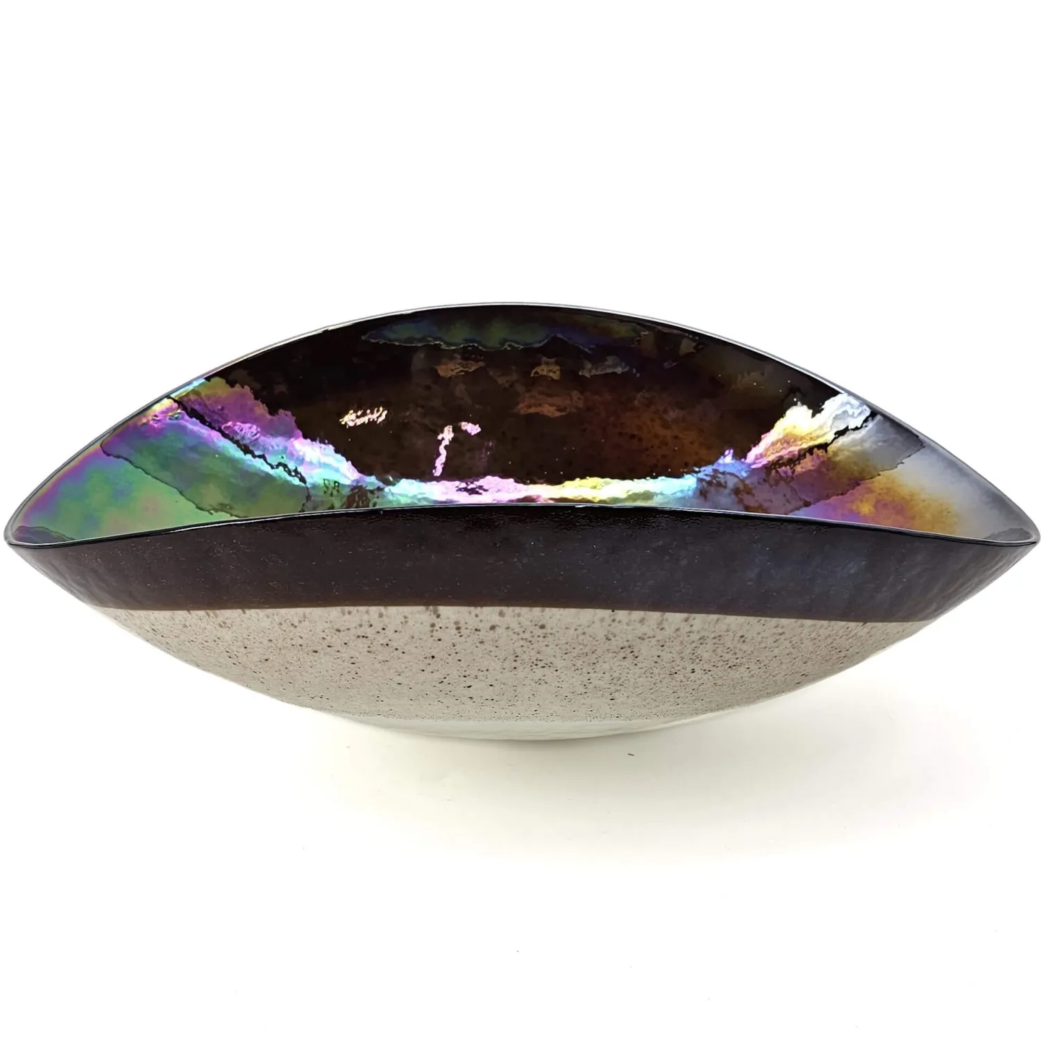 Hot 19" Glass Art Vessel Seashell Decorative Pattern Bathroom Sink - Chestnut Brown Above Counter / Vessel Sinks