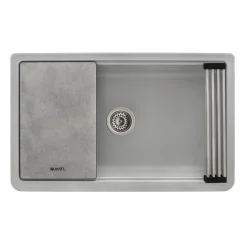 Clearance 33" Granite Composite Farmhouse Workstation Apron Front Kitchen Sink Single Bowl Sinks|Apron Front / Farmhouse Sinks