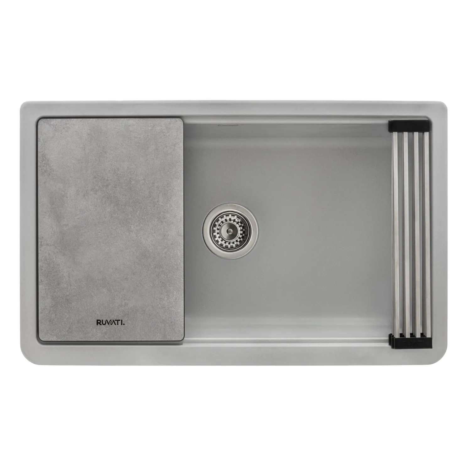 Clearance 33" Granite Composite Farmhouse Workstation Apron Front Kitchen Sink Single Bowl Sinks|Apron Front / Farmhouse Sinks