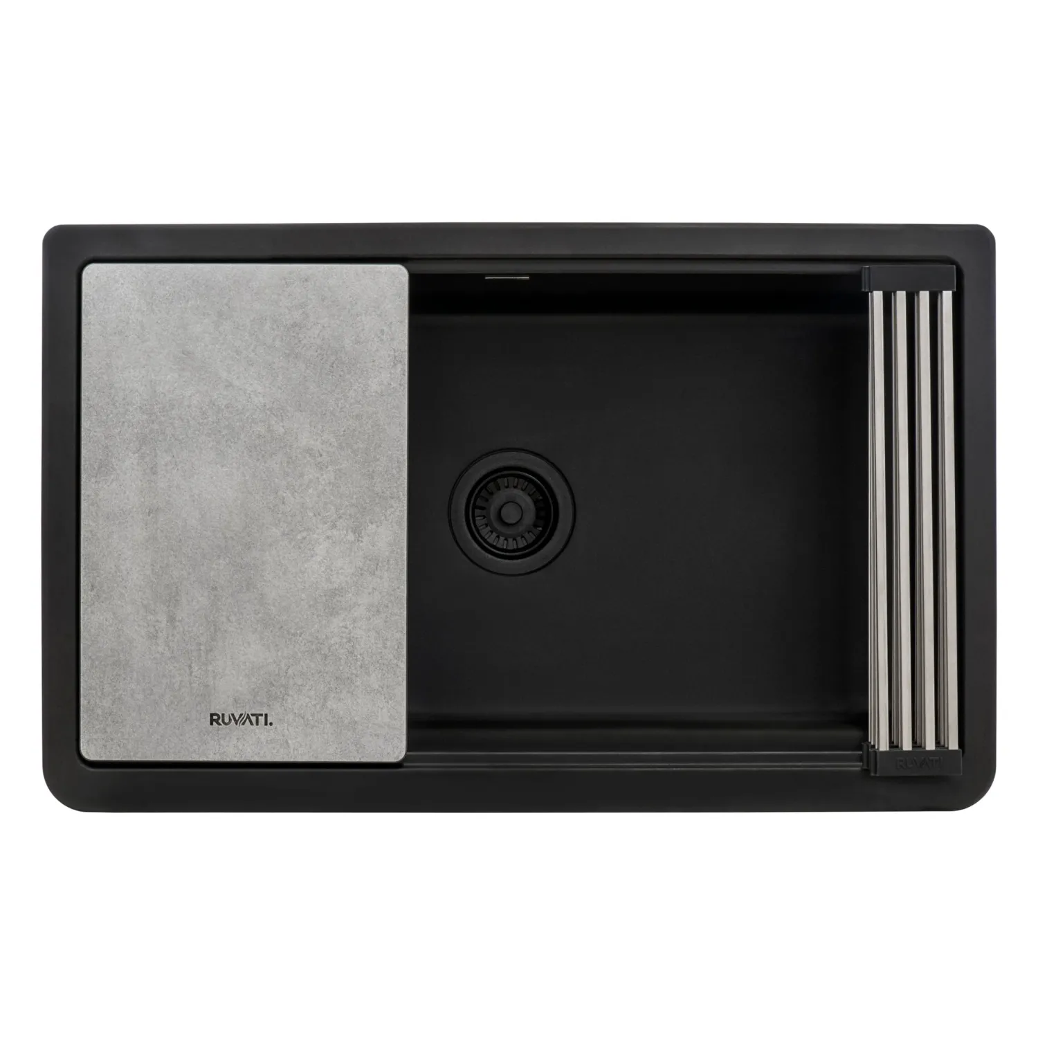 Clearance 33" Granite Composite Farmhouse Workstation Apron Front Kitchen Sink Single Bowl Sinks|Apron Front / Farmhouse Sinks