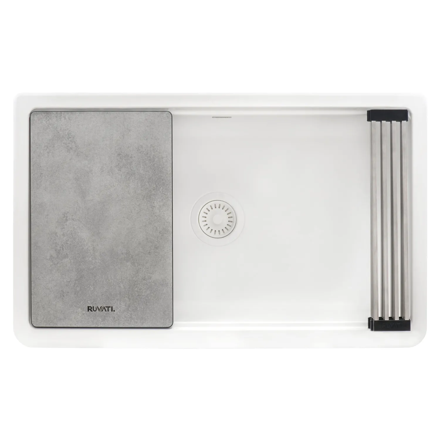 Clearance 33" Granite Composite Farmhouse Workstation Apron Front Kitchen Sink Single Bowl Sinks|Apron Front / Farmhouse Sinks
