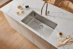 Online Hex Bottom 30" Single Bowl Scratch Resistant Texture Kitchen Sink Single Bowl Sinks|Undermount Sinks