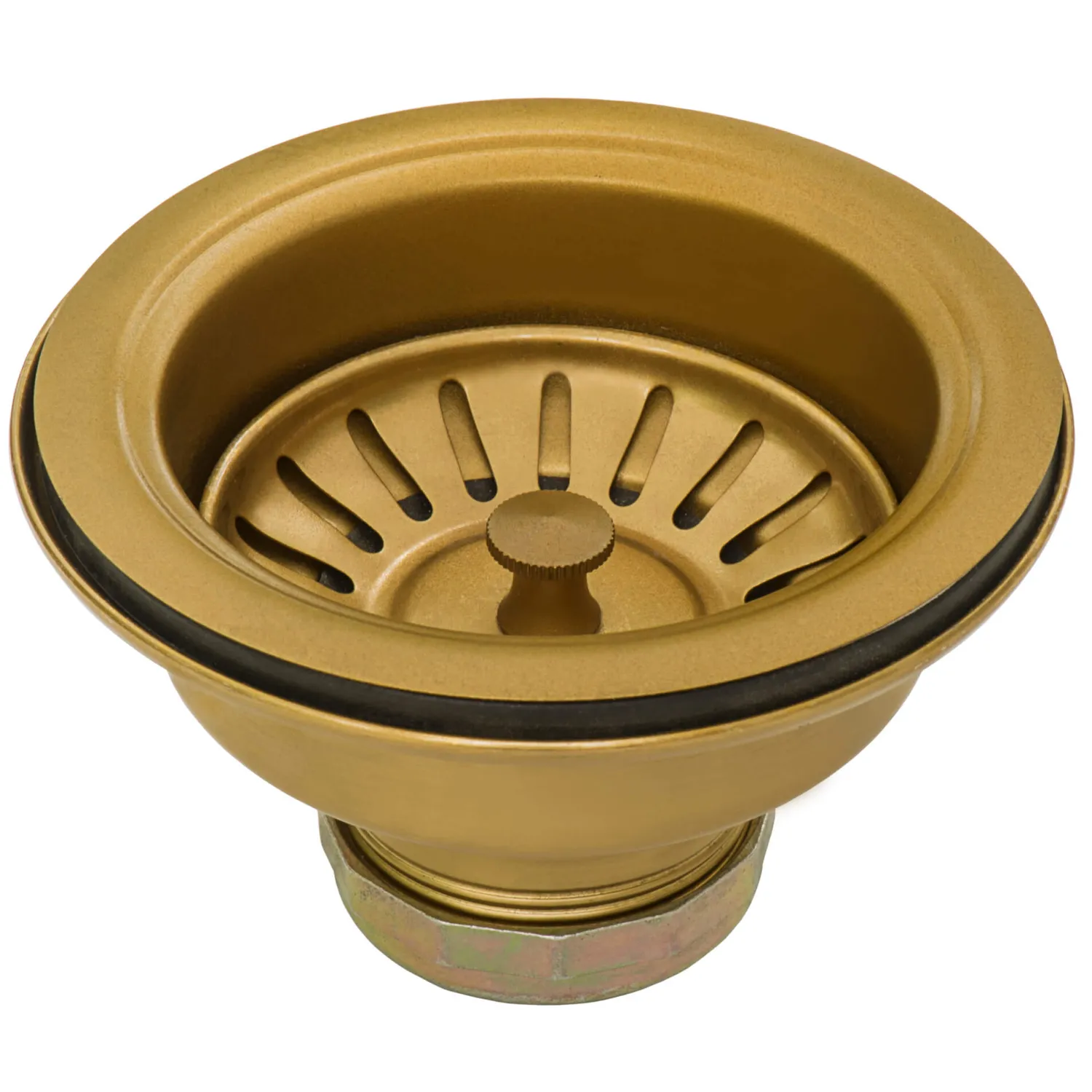 Hot Kitchen Sink Strainer Drain Assembly Sink Drains, Disposer Flanges & Air Gaps|Gunmetal, Brass, & Gold