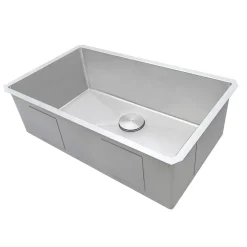 Online 35" Large Undermount 16 Gauge Single Bowl Kitchen Sink Stainless Steel Sinks|Undermount Sinks
