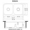 Hot 32" Low-Divide 50/50 Double Bowl Undermount 16 Gauge Stainless Steel Kitchen Sink Stainless Steel Sinks|Double Bowl Sinks