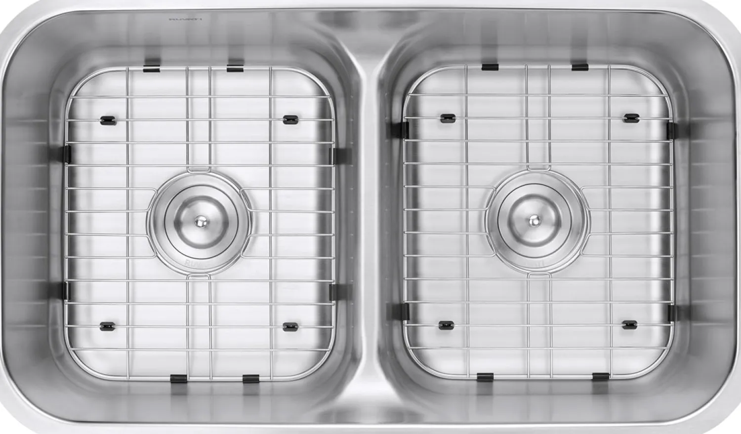 Hot 32" Low-Divide 50/50 Double Bowl Undermount 16 Gauge Stainless Steel Kitchen Sink Stainless Steel Sinks|Double Bowl Sinks