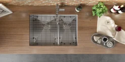 Outlet Low-Divide Undermount Tight Radius 60/40 Double Bowl 16 Gauge Stainless Steel Kitchen Sink Stainless Steel Sinks|Double Bowl Sinks