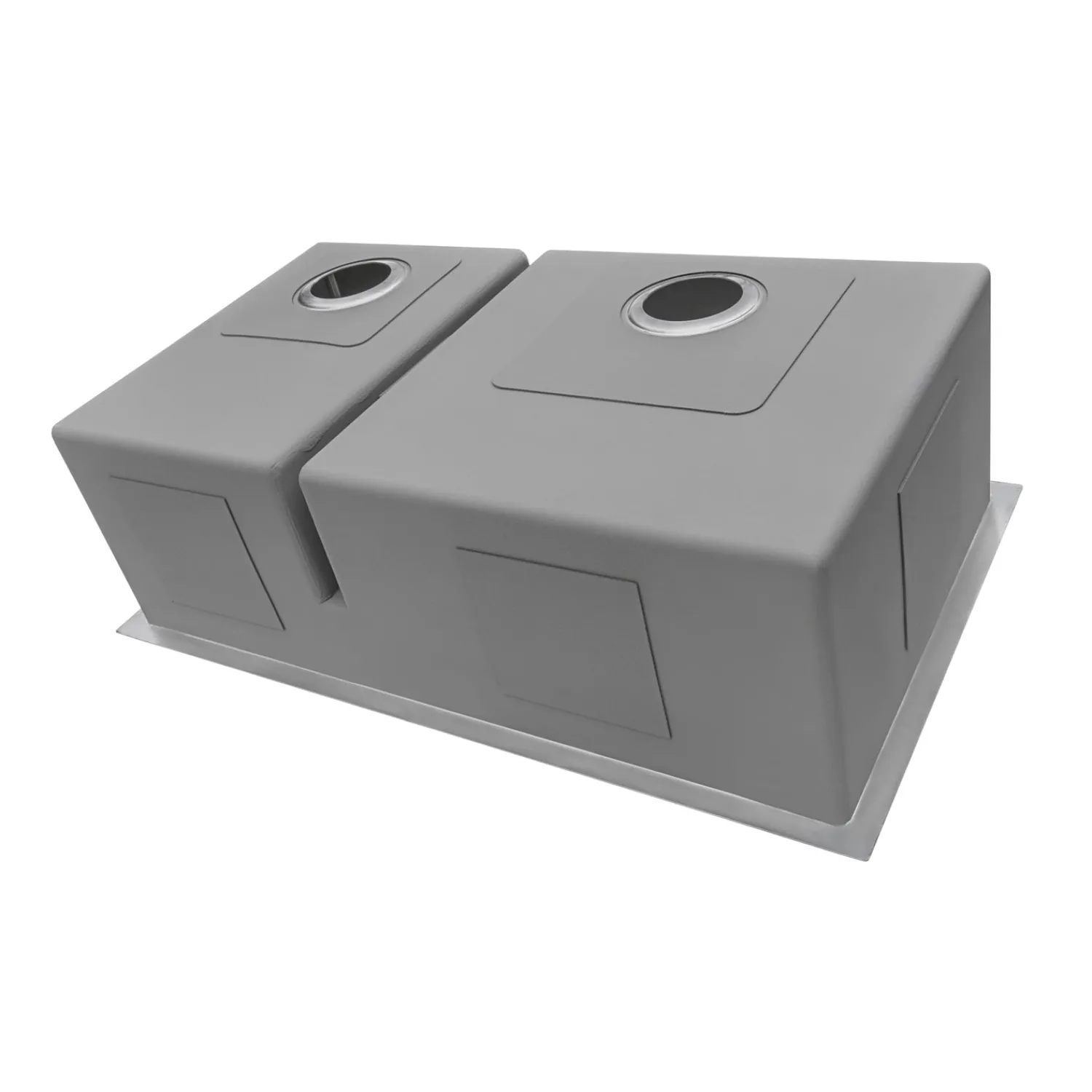 Outlet Low-Divide Undermount Tight Radius 60/40 Double Bowl 16 Gauge Stainless Steel Kitchen Sink Stainless Steel Sinks|Double Bowl Sinks