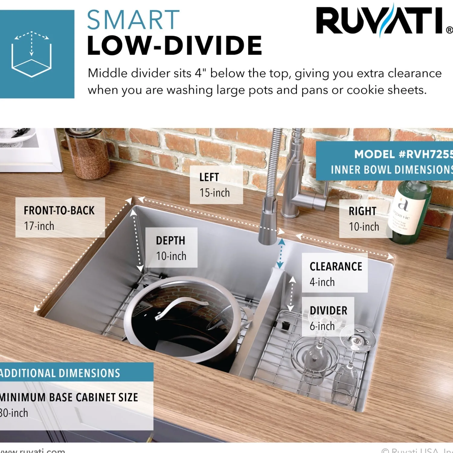 Outlet Low-Divide Undermount Tight Radius 60/40 Double Bowl 16 Gauge Stainless Steel Kitchen Sink Stainless Steel Sinks|Double Bowl Sinks