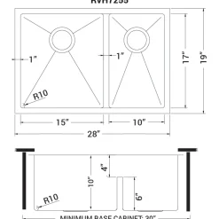 Outlet Low-Divide Undermount Tight Radius 60/40 Double Bowl 16 Gauge Stainless Steel Kitchen Sink Stainless Steel Sinks|Double Bowl Sinks