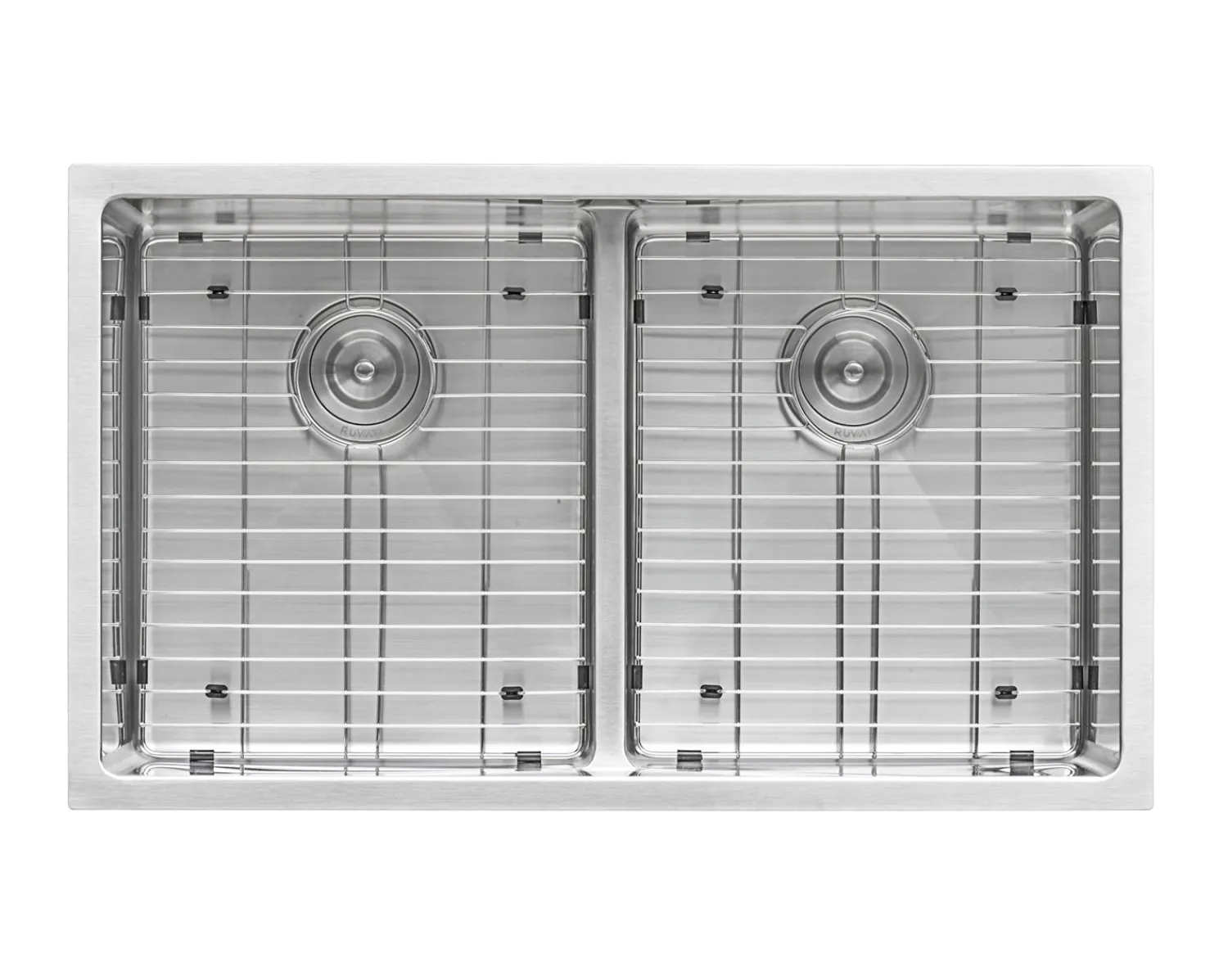 Outlet Low-Divide Undermount Tight Radius 50/50 Double Bowl 16 Gauge Stainless Steel Kitchen Sink Stainless Steel Sinks|Double Bowl Sinks