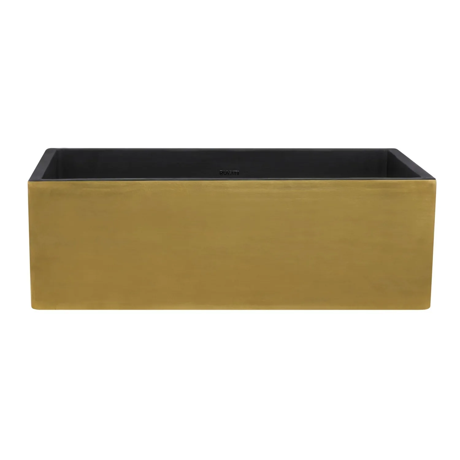 Clearance 30" Matte Black Fireclay Farmhouse Kitchen Sink with Brushed Gold Apron Single Bowl Sinks|Apron Front / Farmhouse Sinks