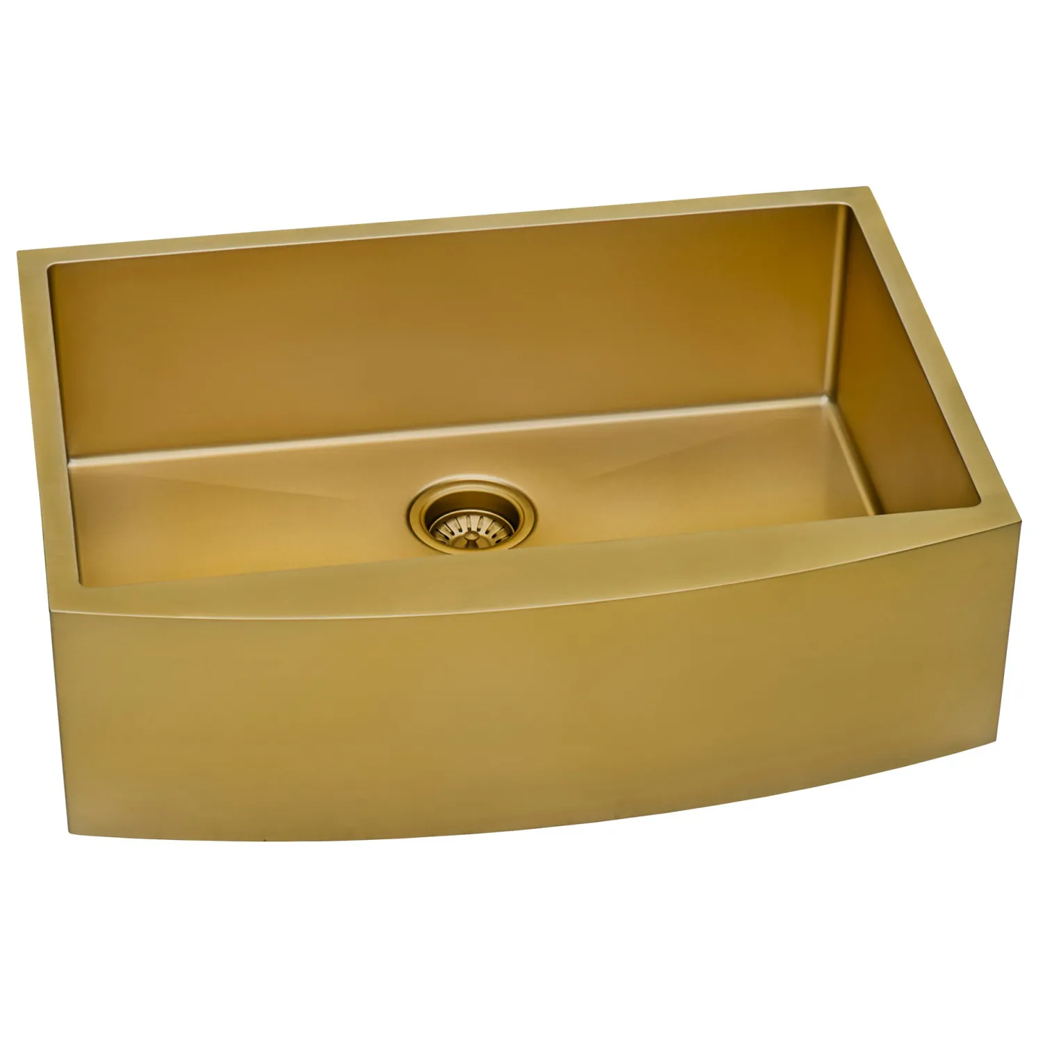 Hot 33" Matte Gold Apron Front Stainless Steel Kitchen Sink Stainless Steel Sinks|Gunmetal, Brass, & Gold