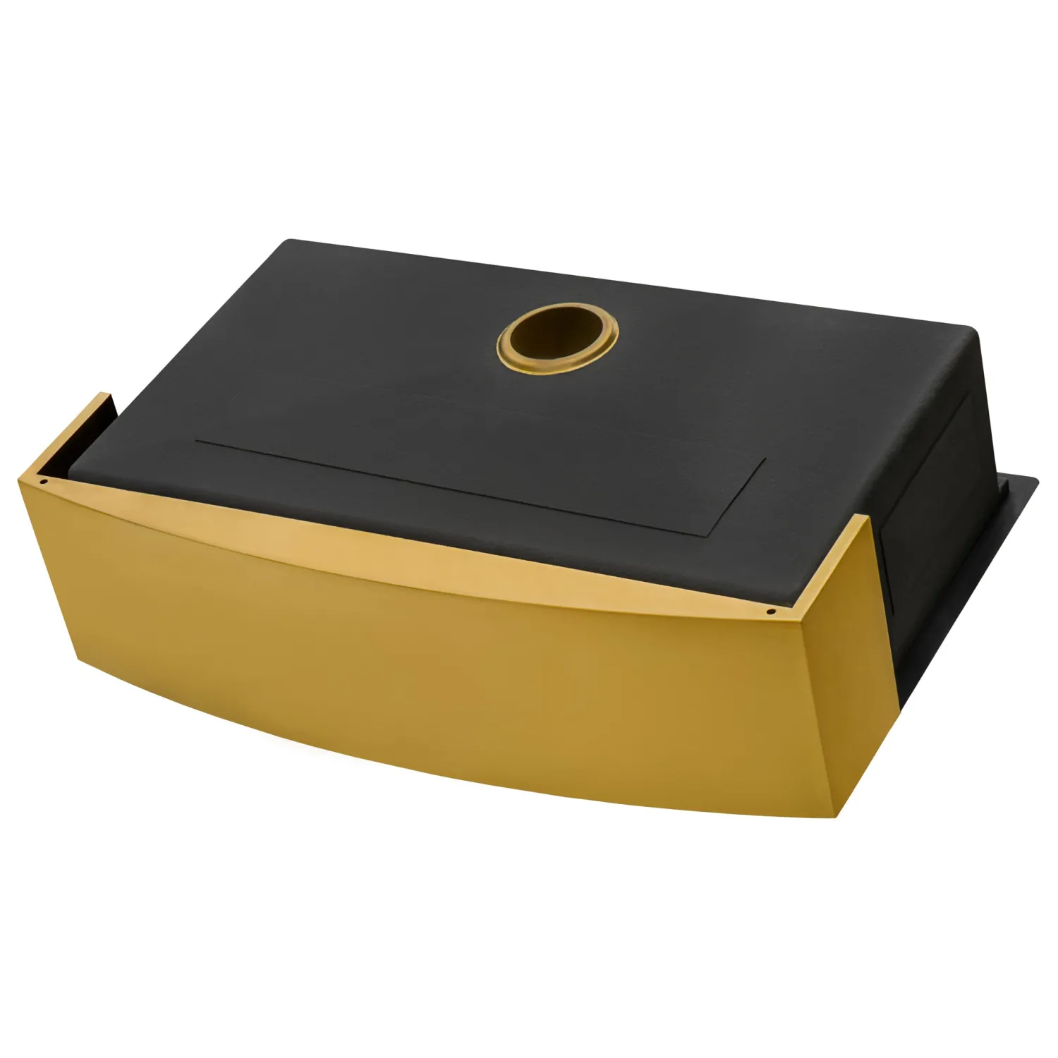 30" Matte Gold Workstation Apron Front Stainless Steel Kitchen Sink Single Bowl Sinks|Stainless Steel Sinks