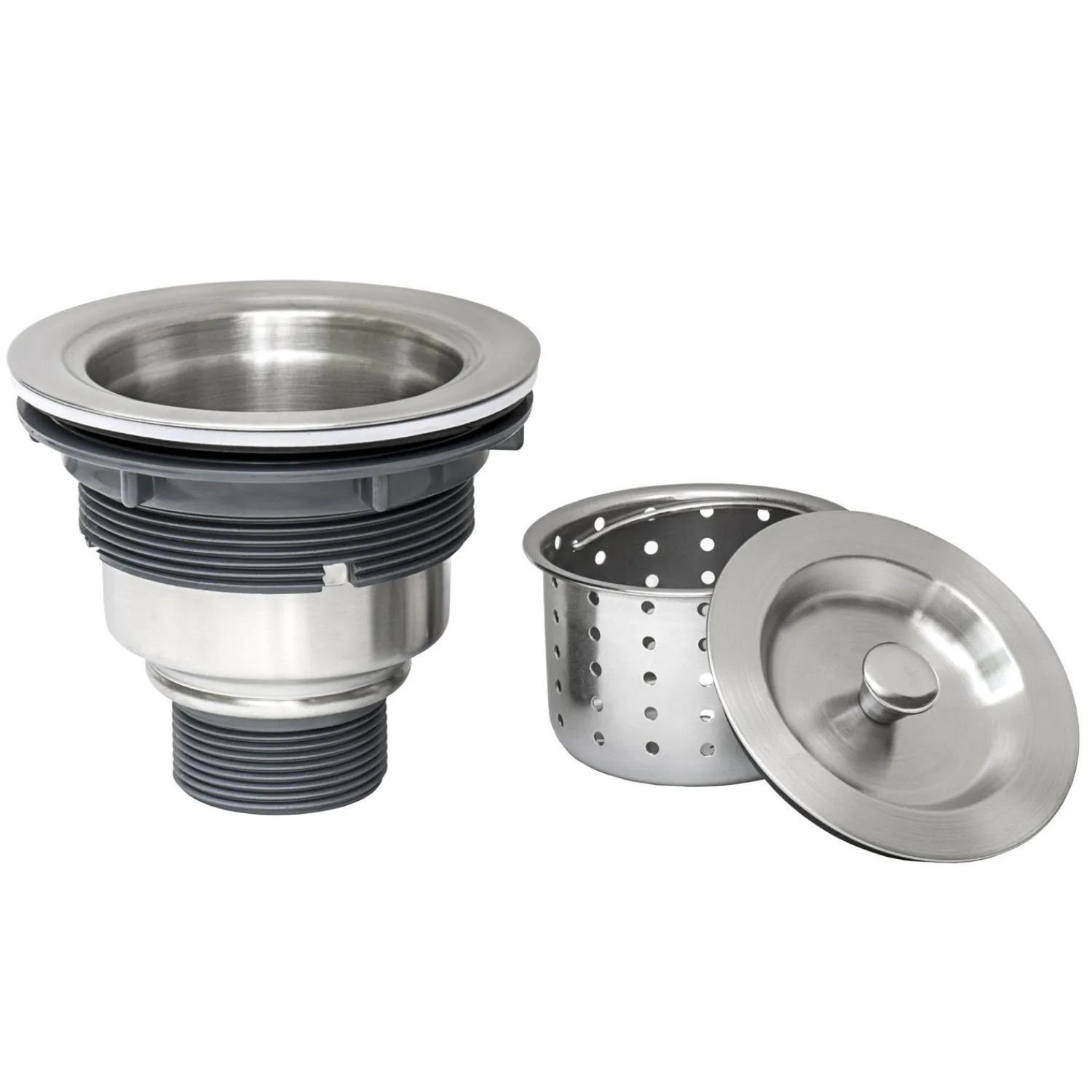 Clearance RVA1025 Kitchen Sink Basket Strainer in Stainless Steel Sink Drains, Disposer Flanges & Air Gaps