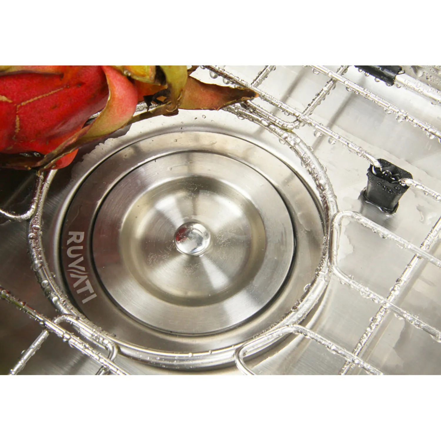 Clearance RVA1025 Kitchen Sink Basket Strainer in Stainless Steel Sink Drains, Disposer Flanges & Air Gaps