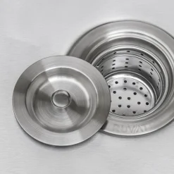 Clearance RVA1025 Kitchen Sink Basket Strainer in Stainless Steel Sink Drains, Disposer Flanges & Air Gaps