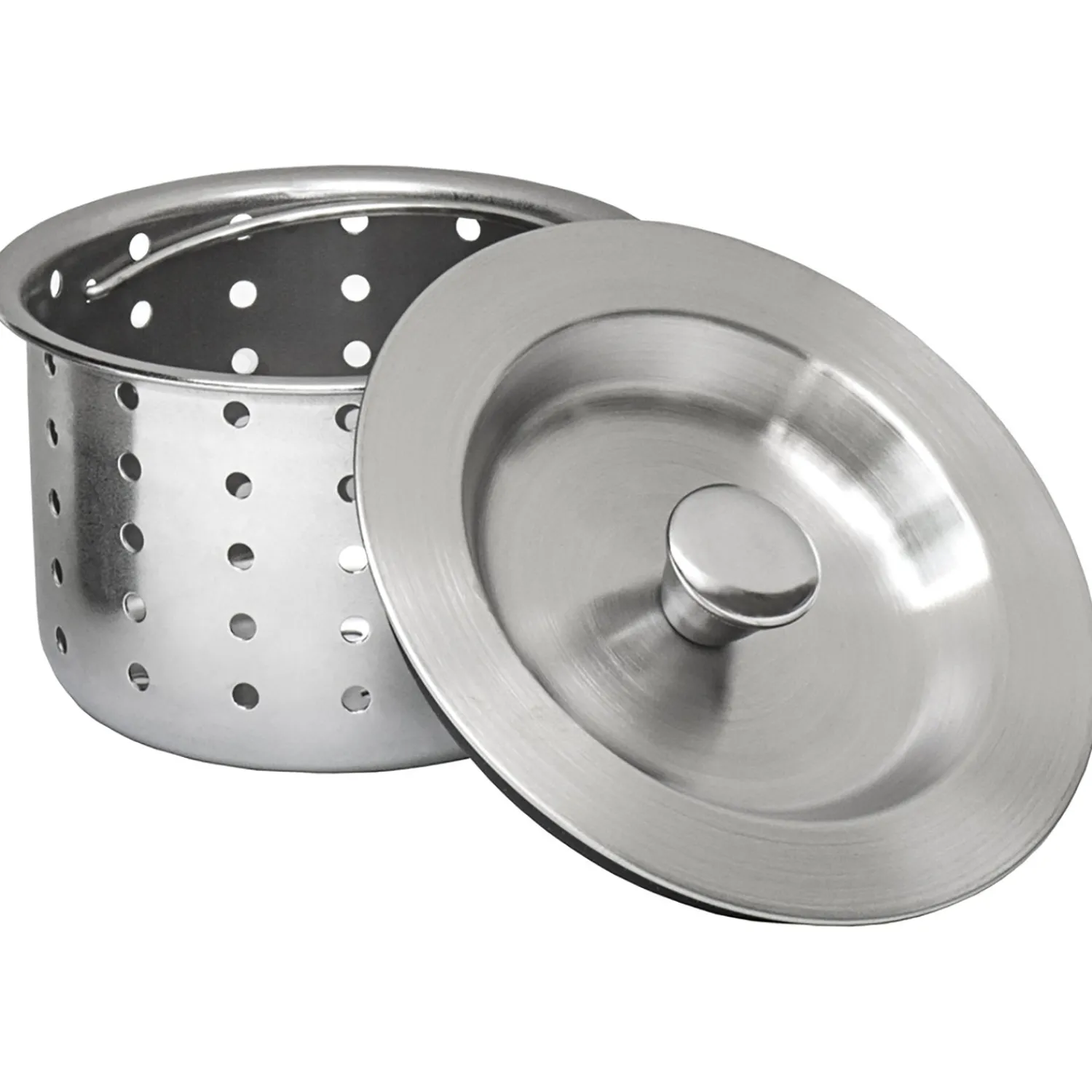 Clearance RVA1025 Kitchen Sink Basket Strainer in Stainless Steel Sink Drains, Disposer Flanges & Air Gaps