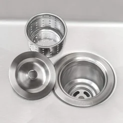 Clearance RVA1025 Kitchen Sink Basket Strainer in Stainless Steel Sink Drains, Disposer Flanges & Air Gaps