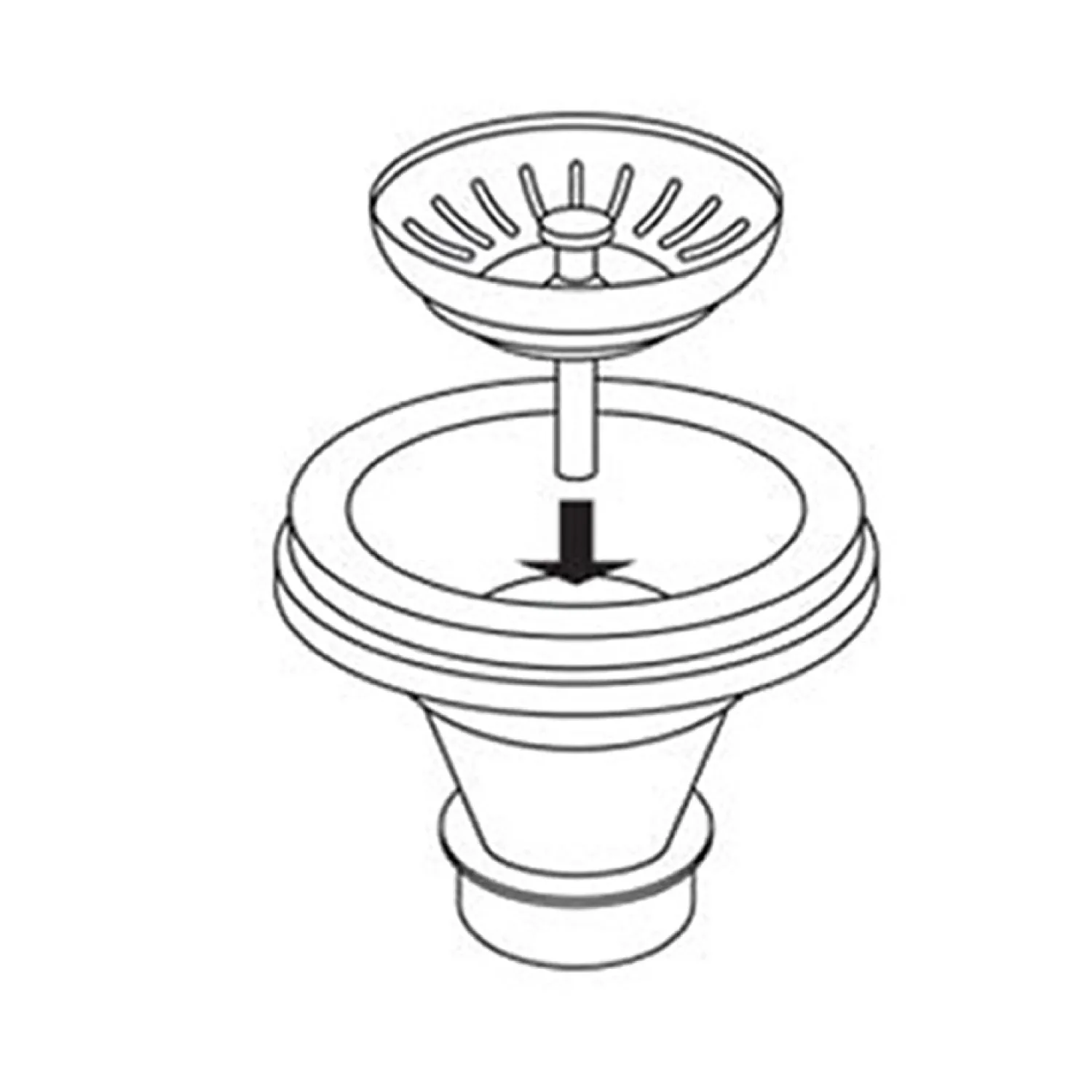 Sale RVA1022 Kitchen Sink Deluxe Strainer in Stainless Steel Sink Drains, Disposer Flanges & Air Gaps
