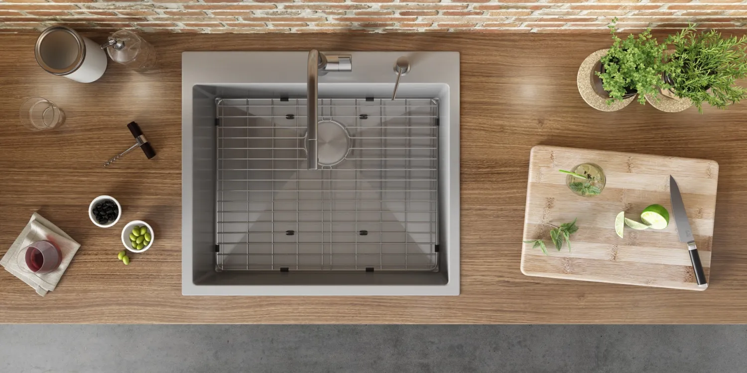 Discount RVH8007 25" Drop-in Tight Radius Topmount 16 Gauge Stainless Steel Single Bowl Kitchen Sink Drop-In / Top Mount Sinks|Stainless Steel Sinks