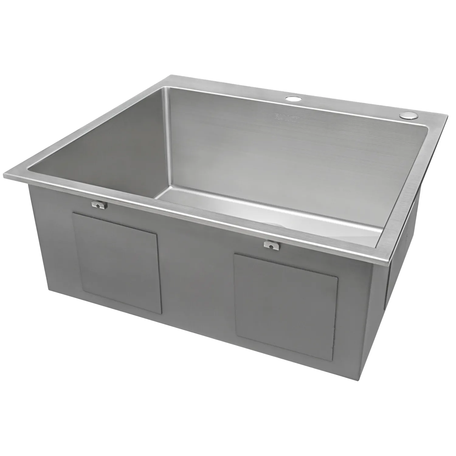 Discount RVH8007 25" Drop-in Tight Radius Topmount 16 Gauge Stainless Steel Single Bowl Kitchen Sink Drop-In / Top Mount Sinks|Stainless Steel Sinks