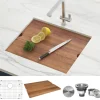 Sale RVH8319 18" Undermount 16 Gauge Workstation Prep Sink Laundry & Utility Sinks|Undermount Sinks