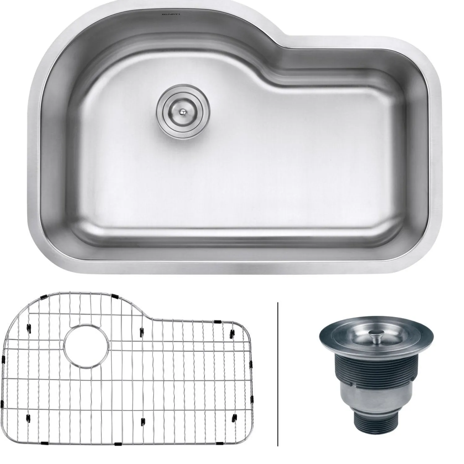 Best RVM4700 32" Undermount 16 Gauge Single Bowl Kitchen Sink Stainless Steel Sinks|Single Bowl Sinks