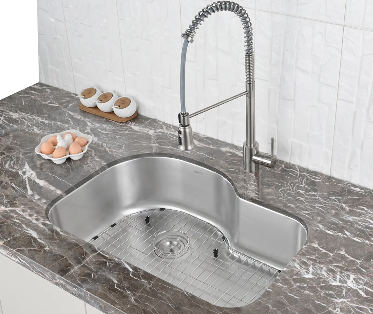 Best RVM4700 32" Undermount 16 Gauge Single Bowl Kitchen Sink Stainless Steel Sinks|Single Bowl Sinks