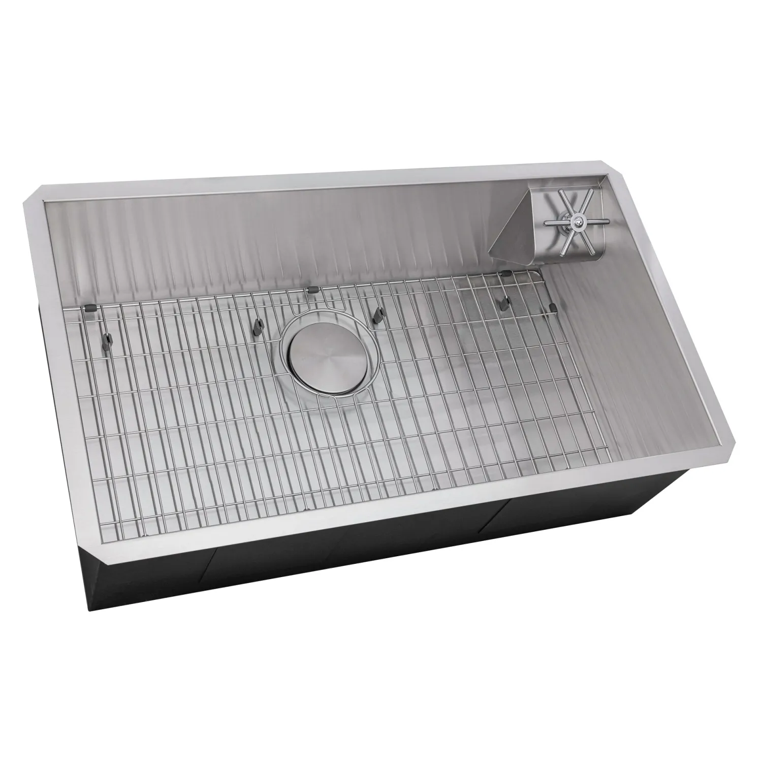 Sale 33" Single Bowl Kitchen Sink with Glass Rinser Stainless Steel Sinks|Single Bowl Sinks