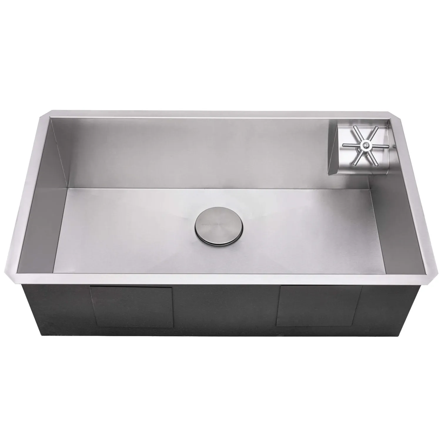 Sale 33" Single Bowl Kitchen Sink with Glass Rinser Stainless Steel Sinks|Single Bowl Sinks