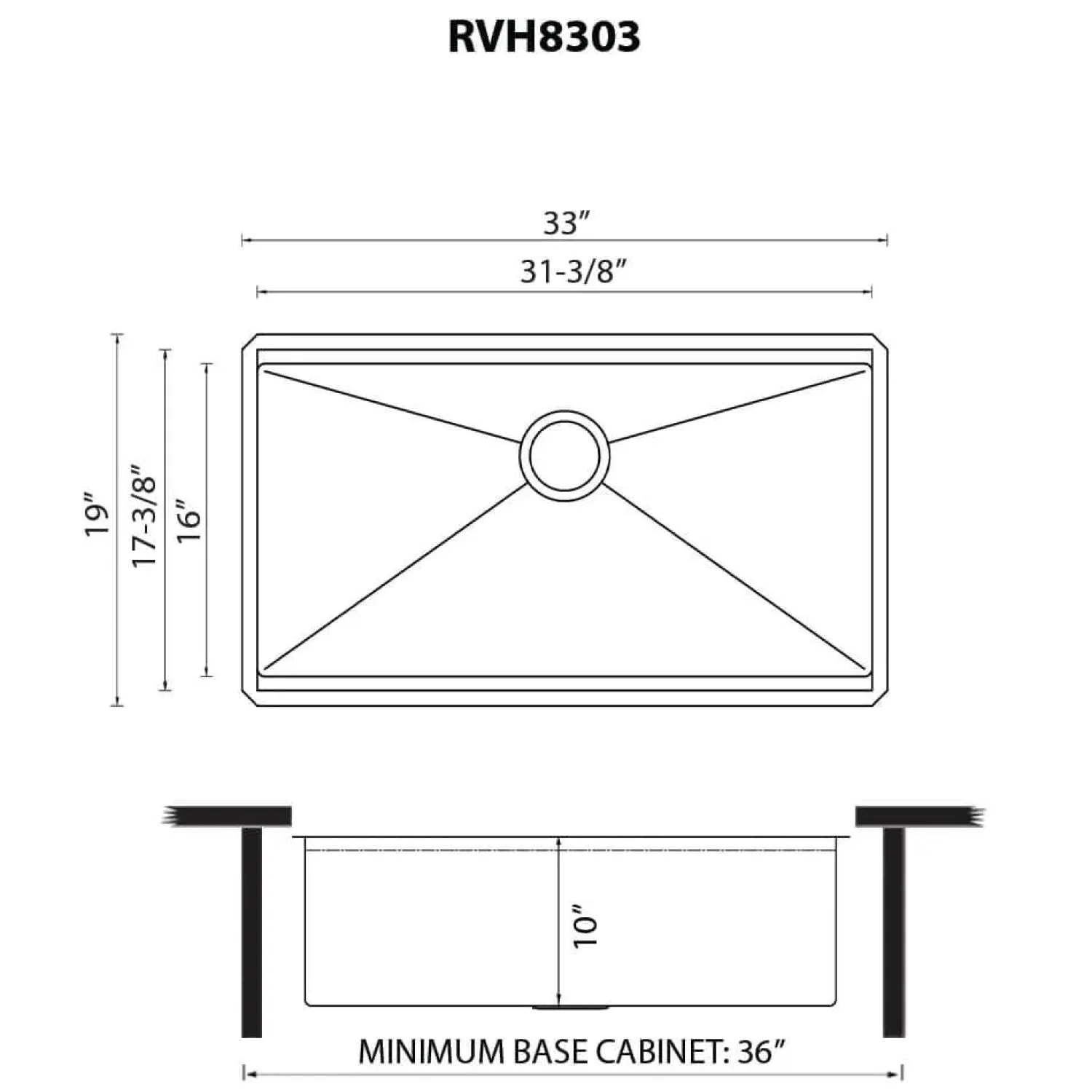 33" Single Bowl Workstation Sink with Small Radius Corners Workstation Sinks|Stainless Steel Sinks