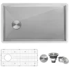 Discount 36" Slope Bottom Offset Drain Undermount 16 Gauge Stainless Kitchen Sink Stainless Steel Sinks|Undermount Sinks