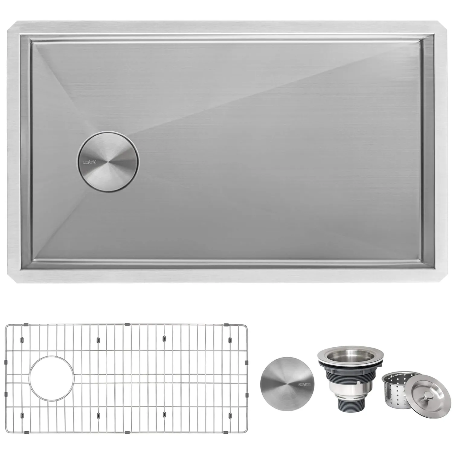 Discount 36" Slope Bottom Offset Drain Undermount 16 Gauge Stainless Kitchen Sink Stainless Steel Sinks|Undermount Sinks