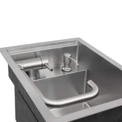 Hot 15" Stainless Steel RV Sink With Concealed Faucet and Soap Dispenser Bar / Prep Sinks|Workstation Sinks