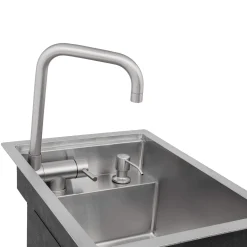 Hot 15" Stainless Steel RV Sink With Concealed Faucet and Soap Dispenser Bar / Prep Sinks|Workstation Sinks