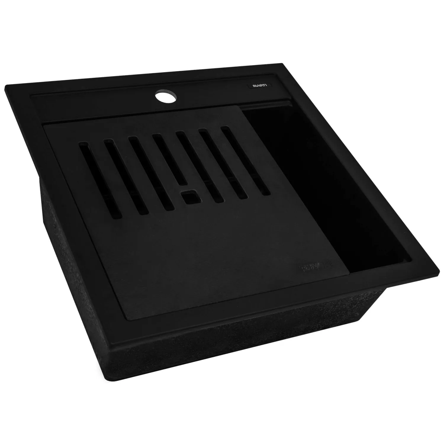 Clearance 20" Topmount Composite Workstation Prep Sink in Black Sinks For Tight Spaces|Bar / Prep Sinks