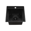 Outlet 15" Topmount Gunmetal Stainless Steel Workstation Bar Sink Gunmetal, Brass, & Gold|Bar / Prep Sinks