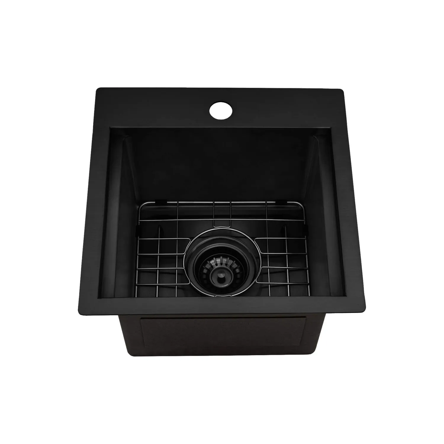 Outlet 15" Topmount Gunmetal Stainless Steel Workstation Bar Sink Gunmetal, Brass, & Gold|Bar / Prep Sinks