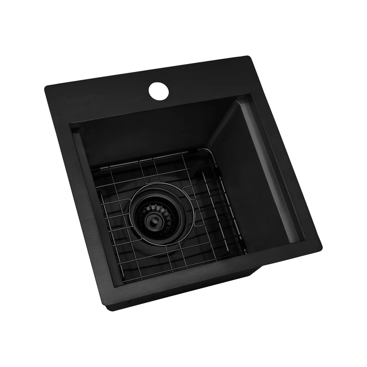 Outlet 15" Topmount Gunmetal Stainless Steel Workstation Bar Sink Gunmetal, Brass, & Gold|Bar / Prep Sinks