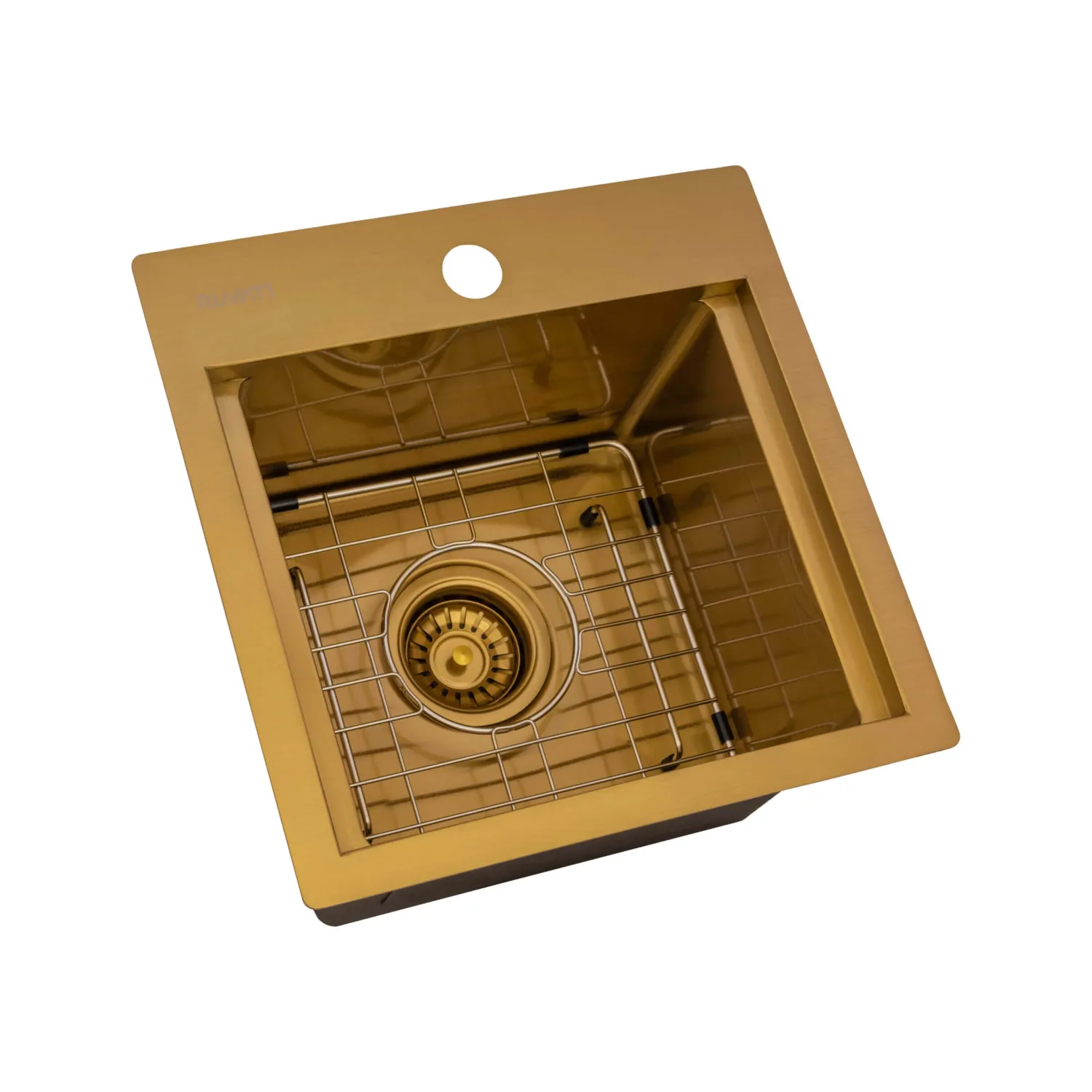 Discount 15" Topmount Matte Gold Stainless Steel Workstation Wet Bar Sink Gunmetal, Brass, & Gold|Bar / Prep Sinks