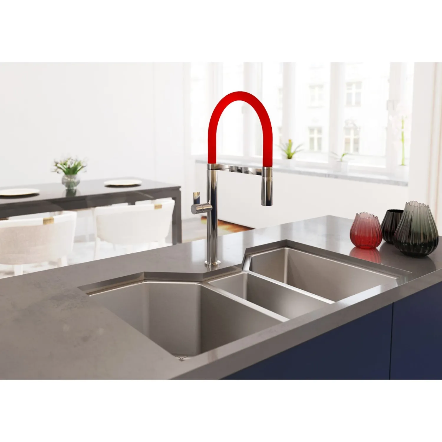 Clearance 35" Triple Bowl Undermount 16 Gauge Stainless Steel Kitchen Sink Stainless Steel Sinks|Undermount Sinks